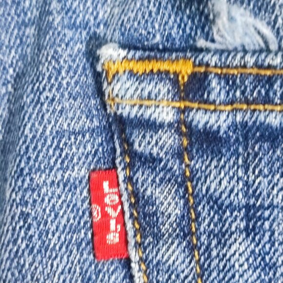 Levi's 501 jeans men's size 34/32 denim blue classic button fly Vintage Y2K - Picture 6 of 14